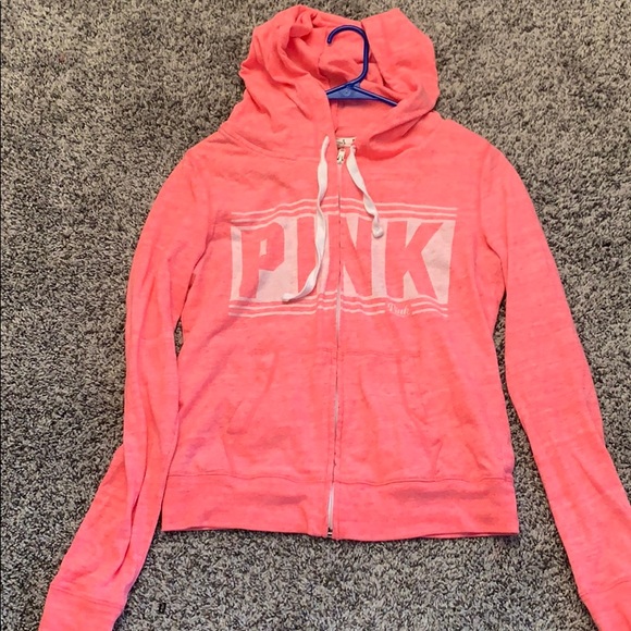 PINK zip up hoddie - Picture 1 of 2